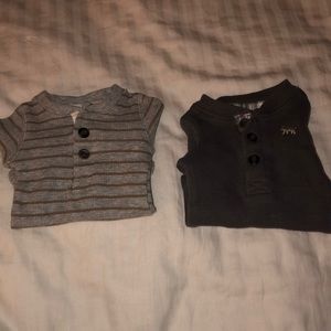 2 long sleeve NB onesies